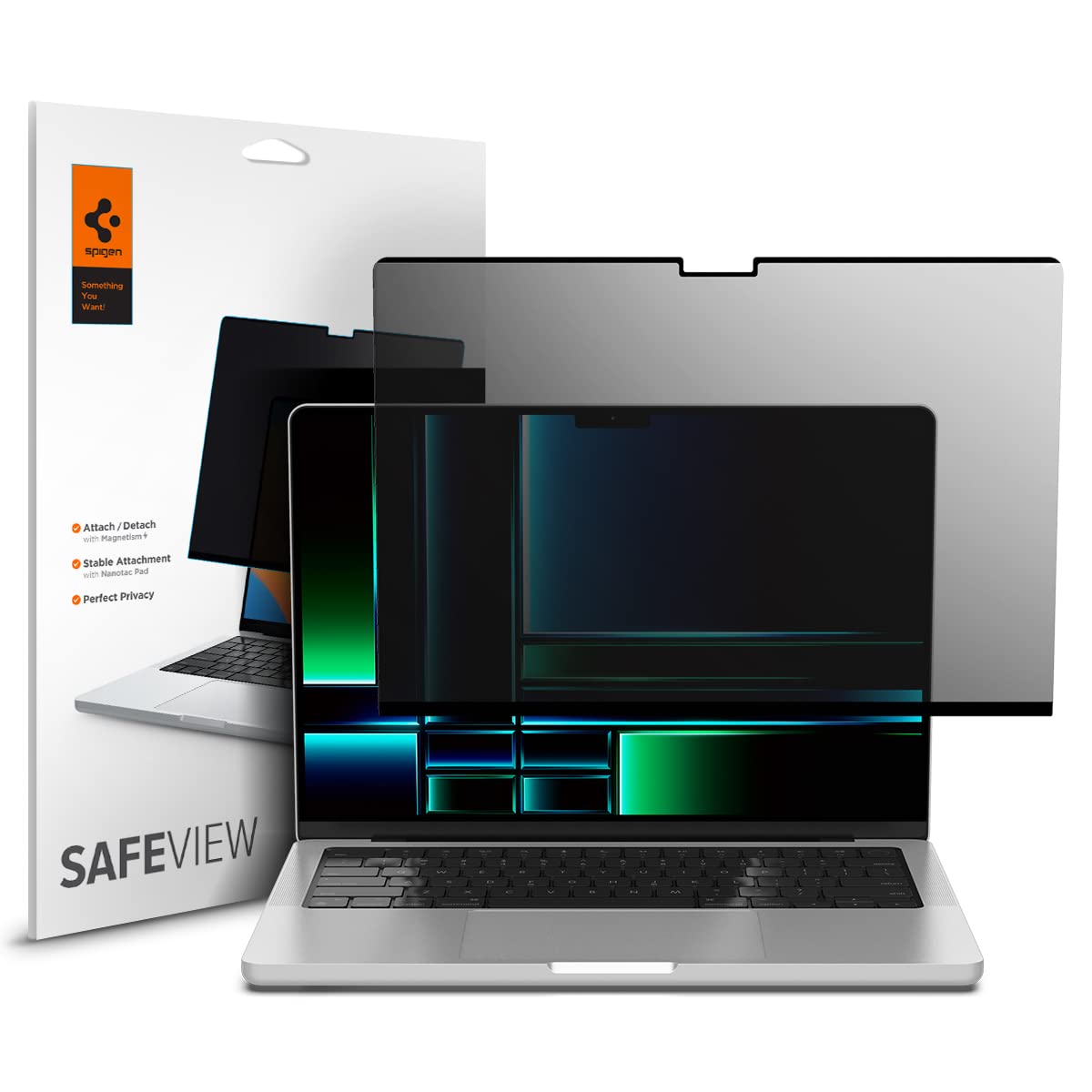Amazon.co.jp: Spigen MacBook Pro 14インチ 覗き見防止 保護フィルム